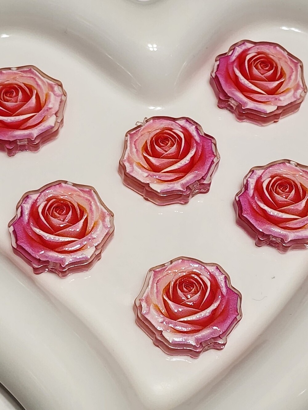 Pink Rose Beads‎ 2 Pcs Focal Beads Beaded Pen Jewelry Making Crafts Charms
